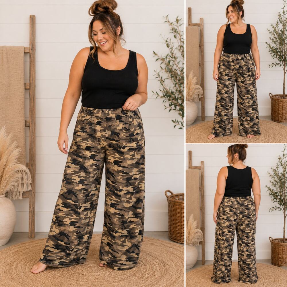 Women's Camoflauge Lounge Pants Plus Size 3XL